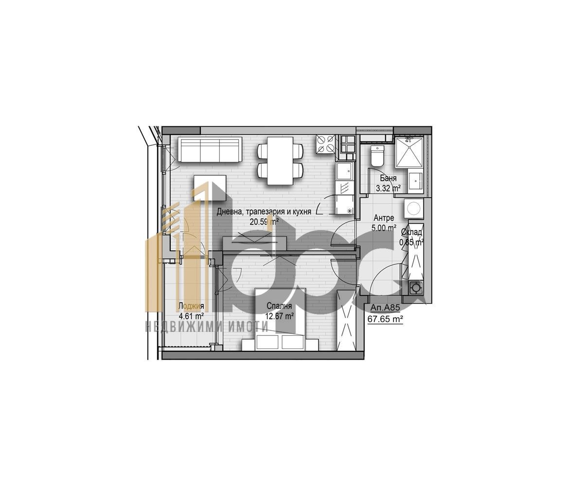 Продава 2-СТАЕН, гр. София, Кръстова вада, снимка 2 - Апартаменти - 53073416