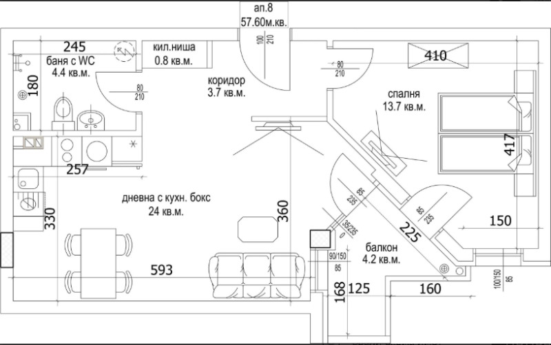 Продава 2-СТАЕН, гр. Варна, Цветен квартал, снимка 1 - Aпартаменти - 49480728