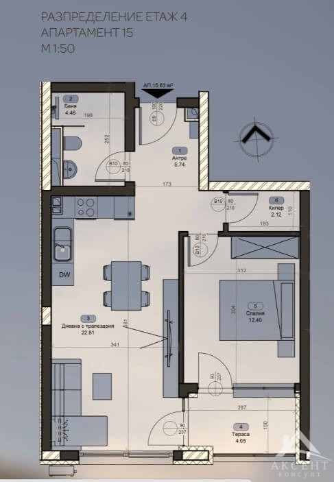 Продава 2-СТАЕН, гр. Перник, Изток, снимка 5 - Апартаменти - 53823125