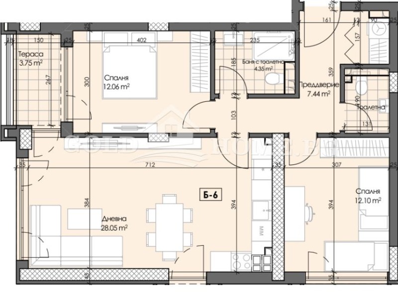 For Sale  2 bedroom Plovdiv , Gagarin , 85 sq.m | 15860389 - image [8]