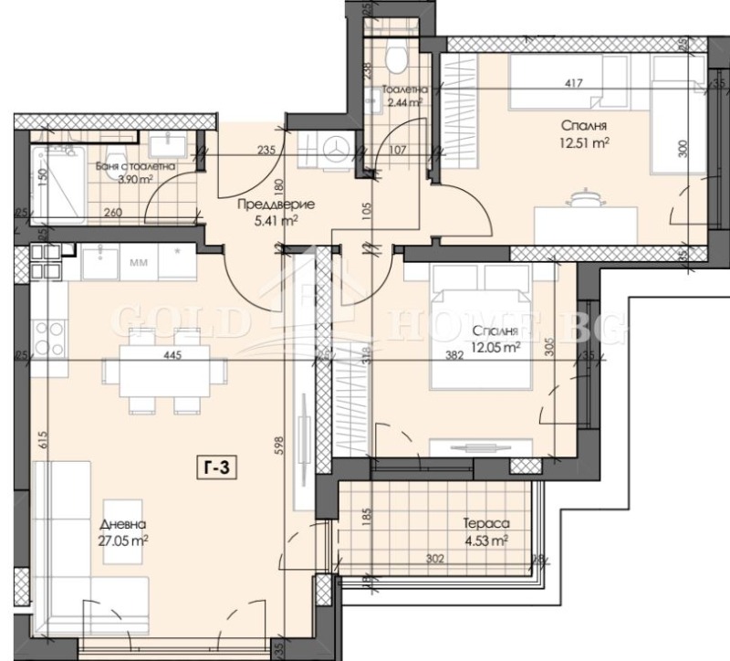 For Sale  2 bedroom Plovdiv , Gagarin , 85 sq.m | 15860389 - image [5]