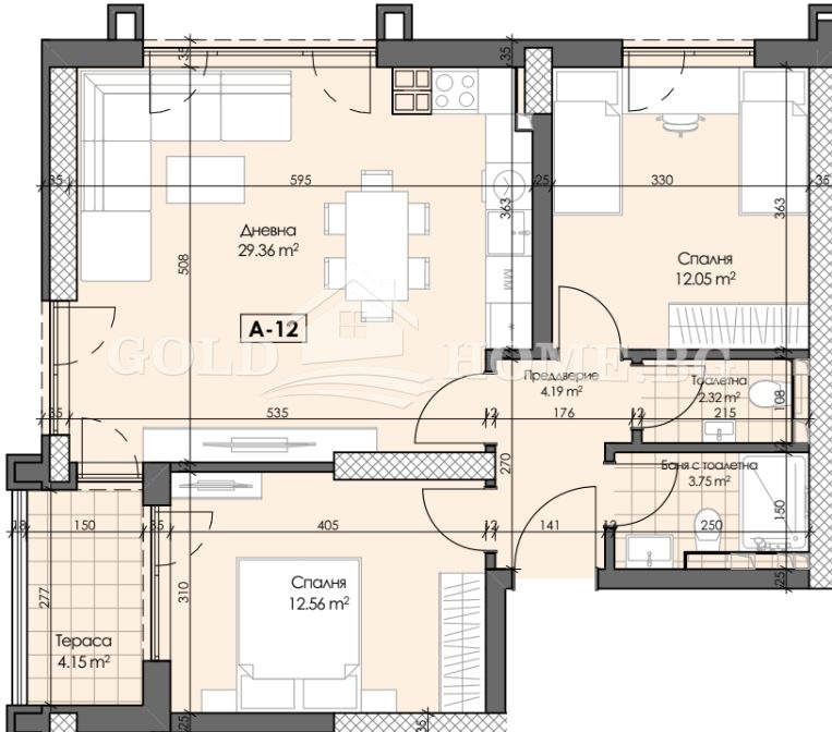 For Sale  2 bedroom Plovdiv , Gagarin , 85 sq.m | 15860389 - image [9]