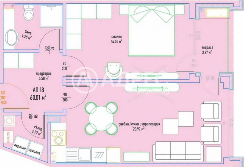 Продава 2-СТАЕН, гр. София, Малинова долина, снимка 3 - Aпартаменти - 46914166