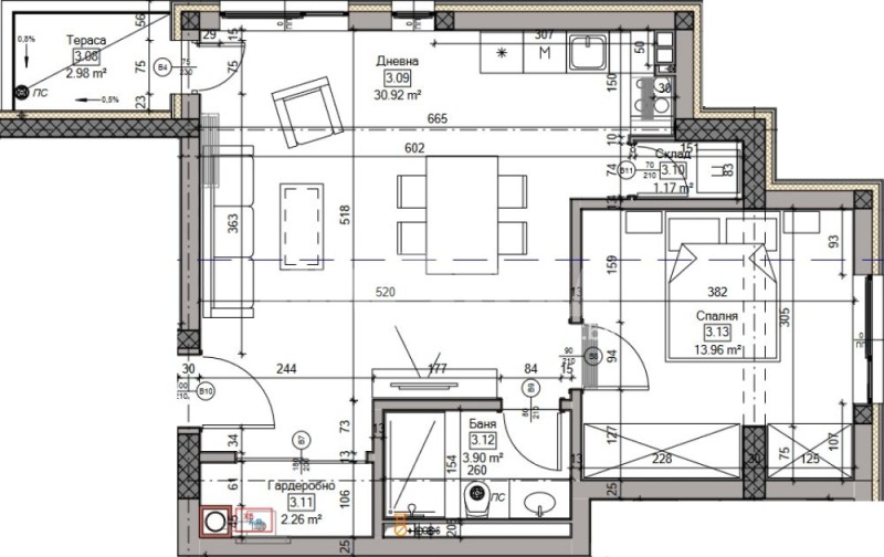Satılık  1 yatak odası Sofia , Hladilnika , 82 metrekare | 80684408 - görüntü [4]