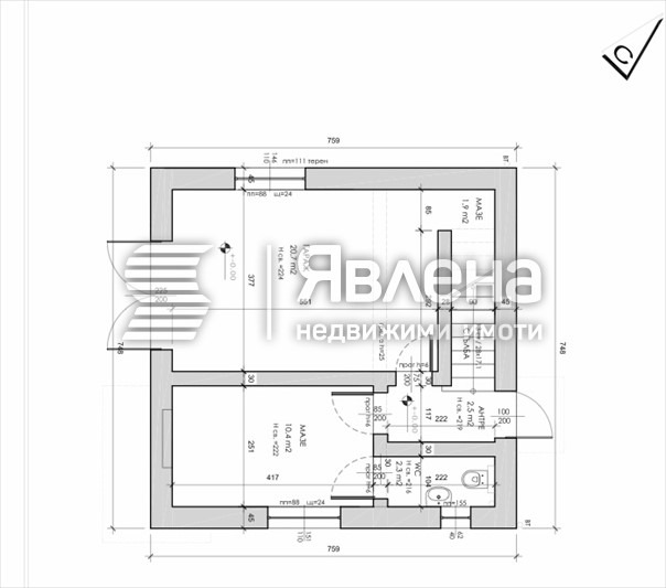 Продава КЪЩА, гр. София, с. Владая, снимка 5 - Къщи - 54416259