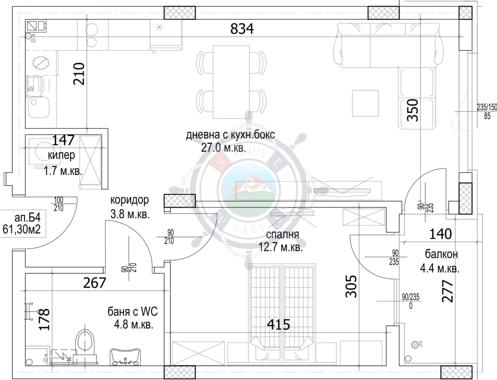 Продава 2-СТАЕН, гр. Варна, Кайсиева градина, снимка 2 - Апартаменти - 51836903
