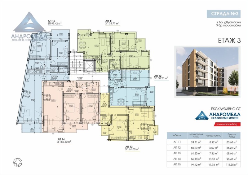 Till salu  2 sovrum Pleven , Sjirok centar , 85 kvm | 62282487 - bild [3]