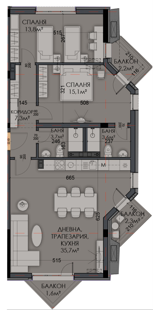 Продава 3-СТАЕН, гр. Варна, Виница, снимка 7 - Апартаменти - 53518208