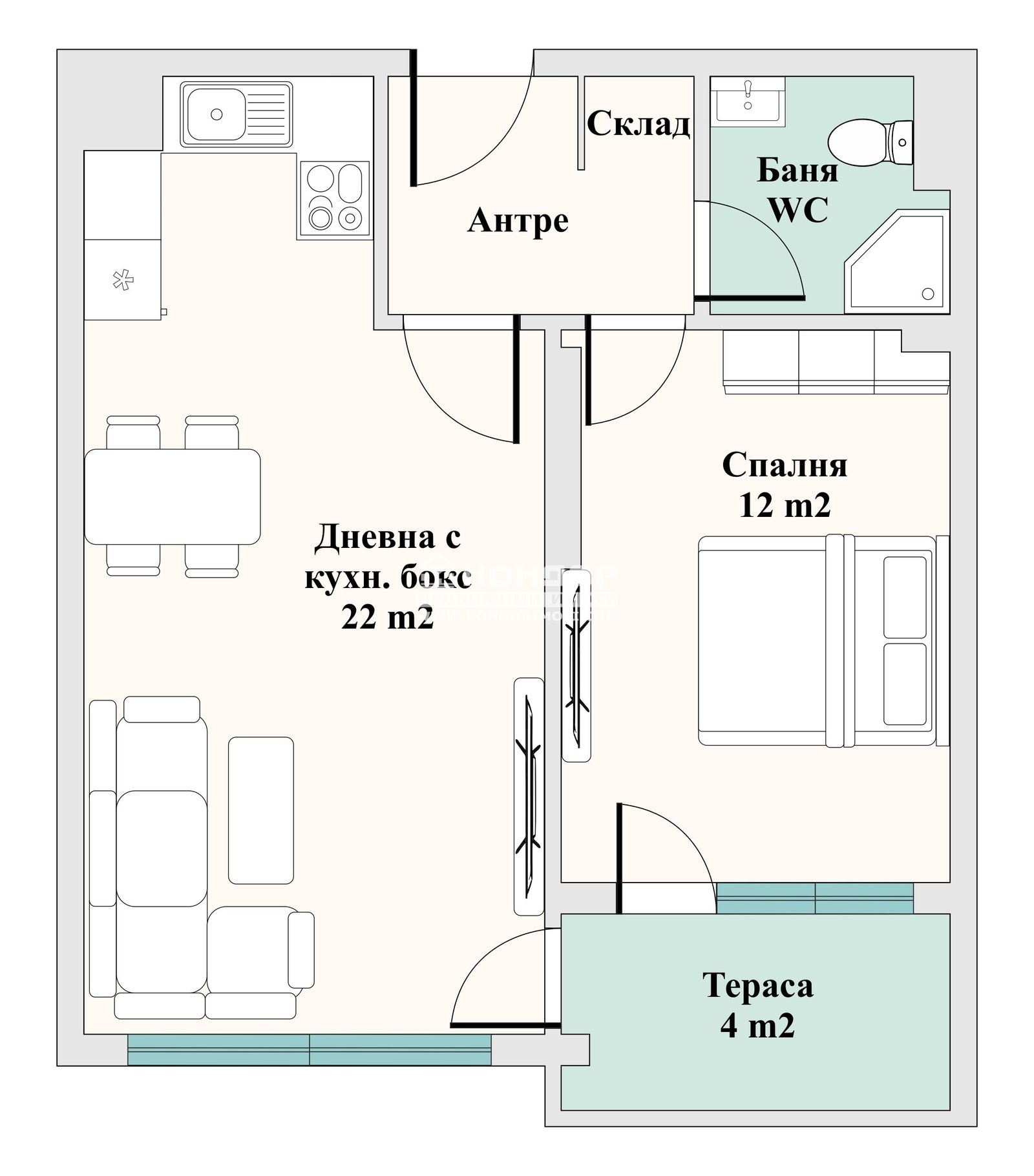 Продава 2-СТАЕН, гр. Пловдив, Тракия, снимка 2 - Апартаменти - 49956154