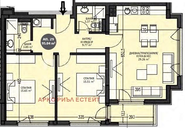 À vendre  2 chambres Sofia , Mladost 4 , 111 m² | 32537787 - image [2]