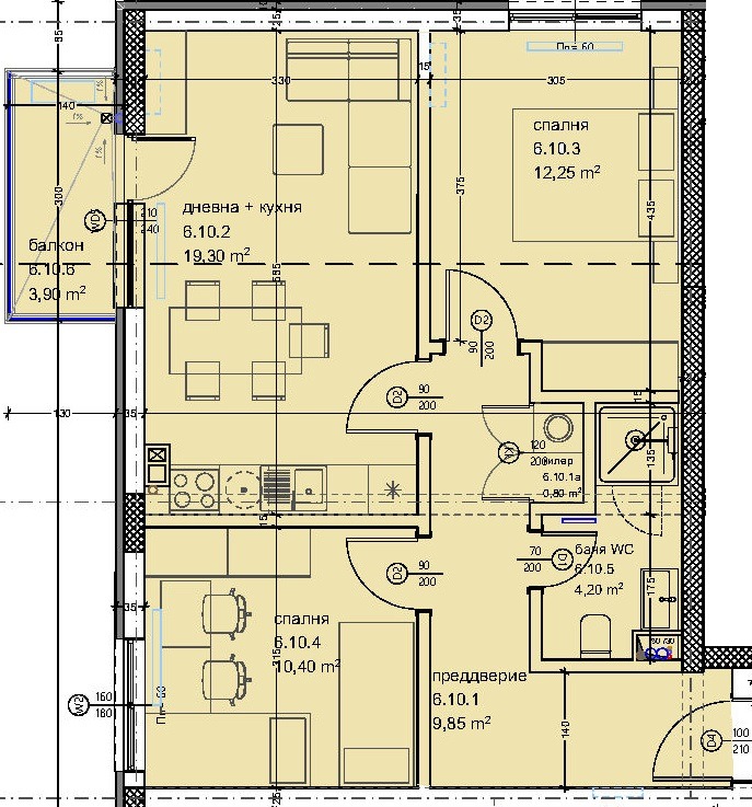 Till salu  2 sovrum Varna , Kaisieva gradina , 84 kvm | 57736679 - bild [2]