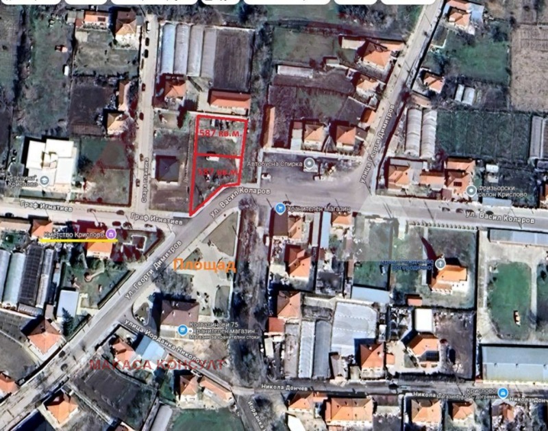 Eladó  Cselekmény régió Plovdiv , Krislovo , 587 négyzetméter | 30045407
