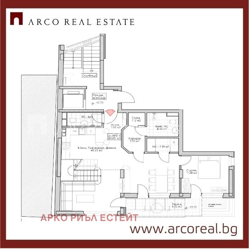 Продава МЕЗОНЕТ, гр. София, Лозенец, снимка 5 - Апартаменти - 56210222