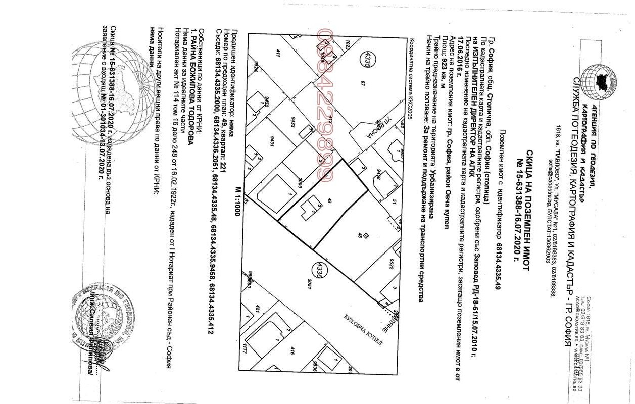 Продава ПАРЦЕЛ, гр. София, Овча купел