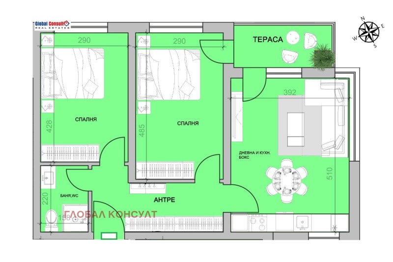 Продава 3-СТАЕН, гр. Пловдив, Пещерско шосе, снимка 1 - Aпартаменти - 48598173