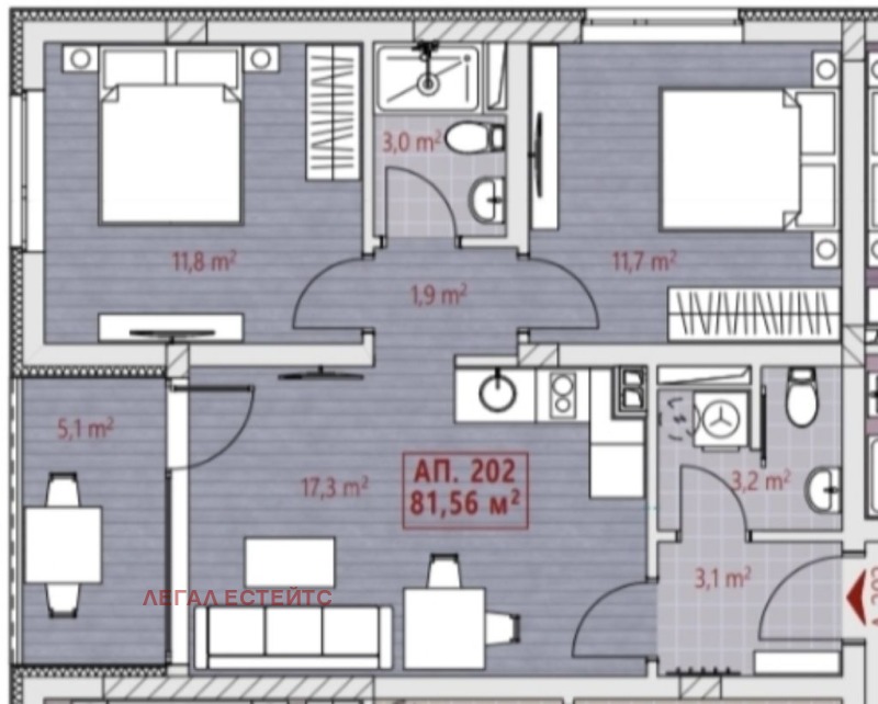 Продается  2 спальни область Бургас , Несебър , 82 кв.м | 82162267 - изображение [2]