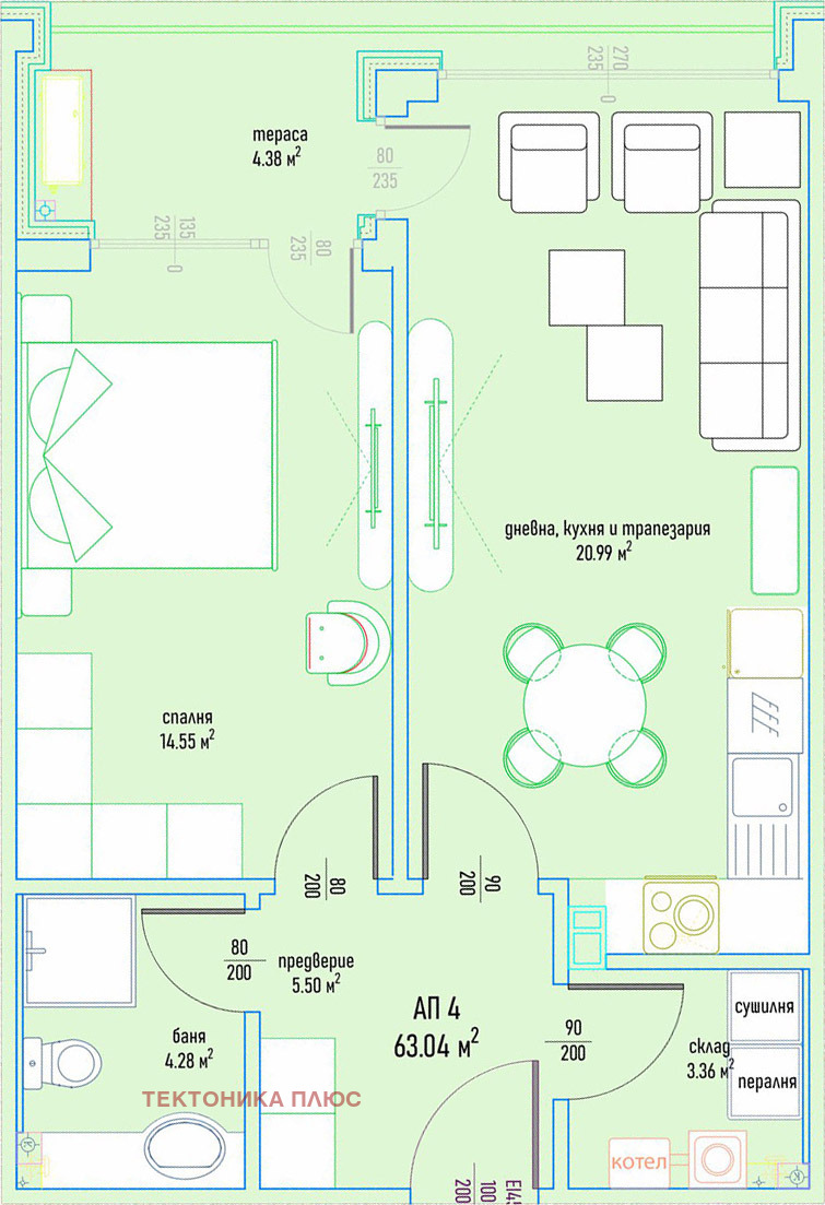 Zu verkaufen  1 Schlafzimmer Sofia , Darweniza , 75 qm | 60139918 - Bild [14]