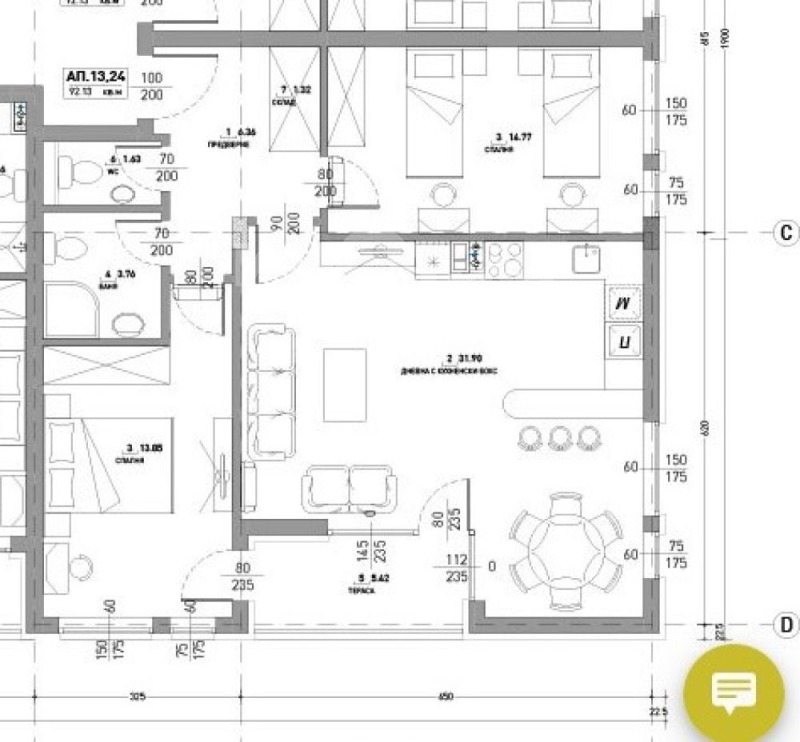 Продава 3-СТАЕН, гр. София, Малинова долина, снимка 4 - Aпартаменти - 48877751