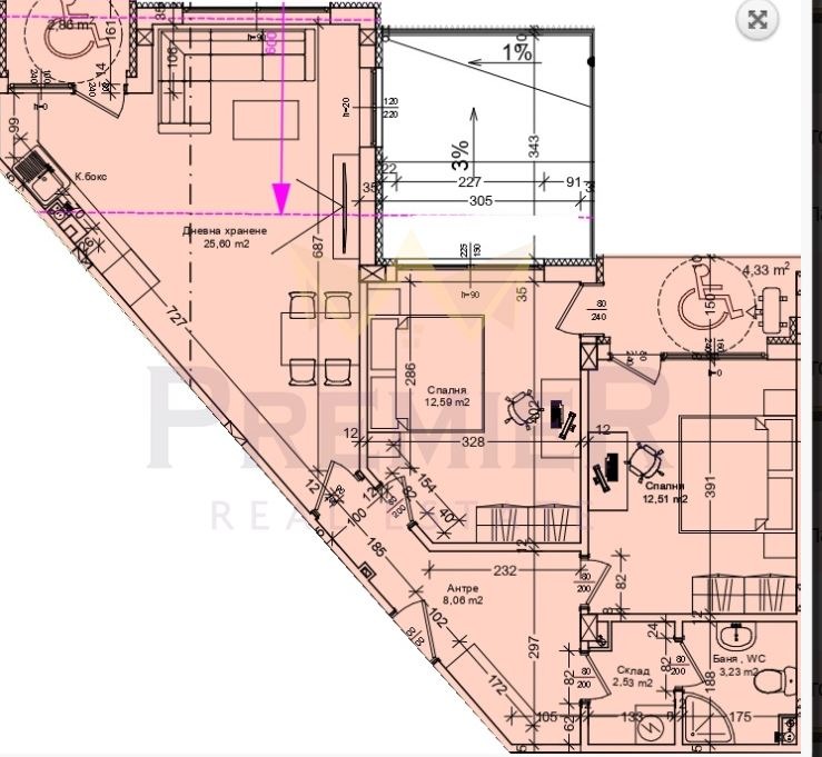 Продава 3-СТАЕН, гр. Бургас, Зорница, снимка 2 - Апартаменти - 53266678