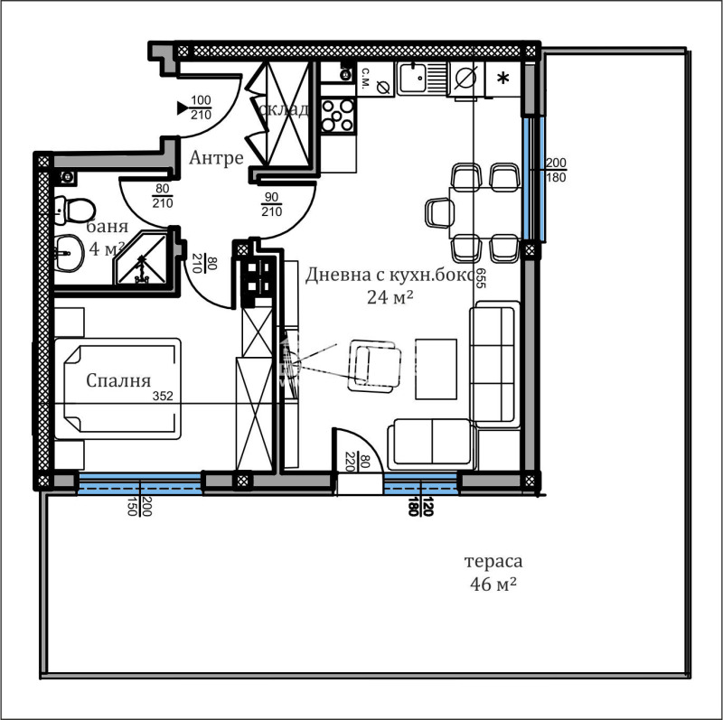 De vânzare  1 dormitor Plovdiv , Vâstaniciesci , 110 mp | 73105504 - imagine [2]