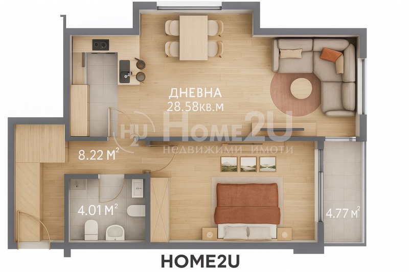 In vendita  1 camera da letto Plovdiv , Kamenitsa 2 , 86 mq | 52708896 - Immagine [6]