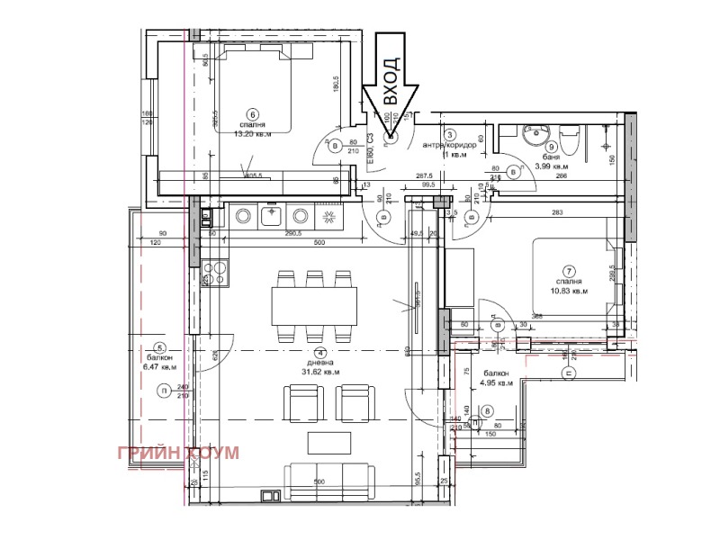 Na prodej  2 ložnice Varna , Okražna bolnica-Generali , 104 m2 | 31712732 - obraz [2]