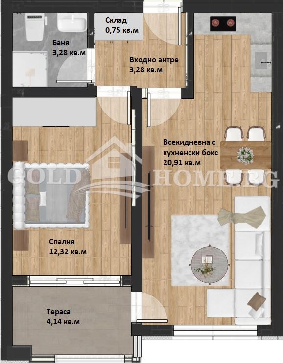 Продава  2-стаен град Пловдив , Христо Смирненски , 64 кв.м | 93603473 - изображение [2]