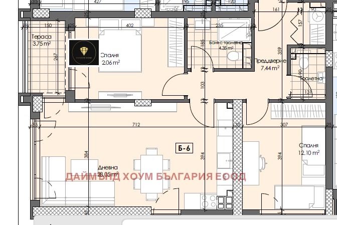 En venta  2 dormitorios Plovdiv , Gagarin , 104 metros cuadrados | 31331755 - imagen [2]