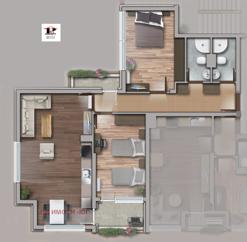 Продава 3-СТАЕН в град София, Хаджи Димитър - 119 кв.м / 297 690 € » 582 231.03 лв., ПД ИМОТИ -ЮГ
