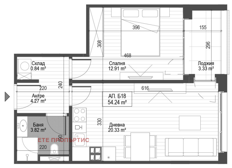 Myytävänä  1 makuuhuone Sofia , Zona B-5-3 , 65 neliömetriä | 25134637 - kuva [2]