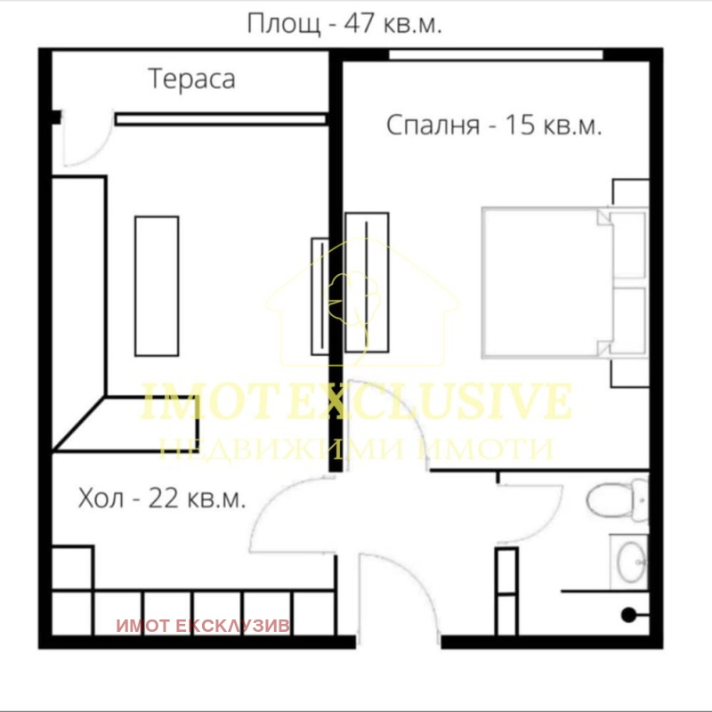 Eladó  1 hálószoba Plovdiv , Centar , 59 négyzetméter | 81950275 - kép [4]
