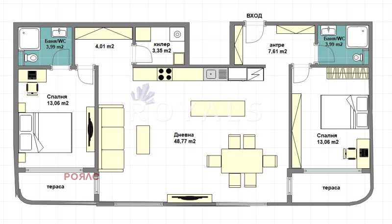 Продава 3-СТАЕН, гр. Варна, Галата, снимка 2 - Aпартаменти - 49021594