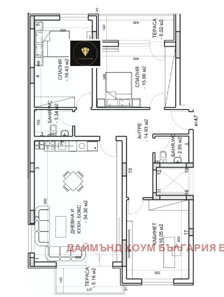 Til salgs  3 soverom Plovdiv , Mladesjki Halm , 150 kvm | 66509727 - bilde [2]