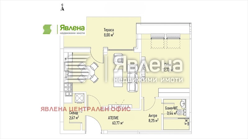 Продава 2-СТАЕН, гр. София, Лозенец, снимка 3 - Aпартаменти - 48105950