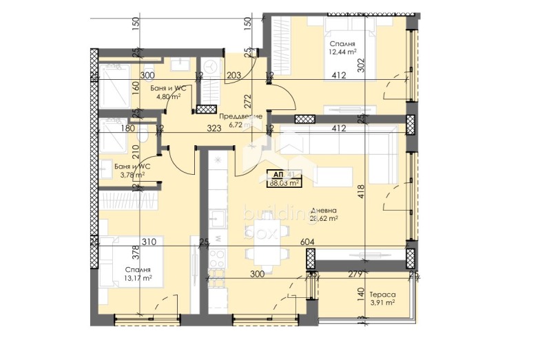 Продаја  2 спаваће собе Пловдив , Тракија , 104 м2 | 60607845 - слика [2]