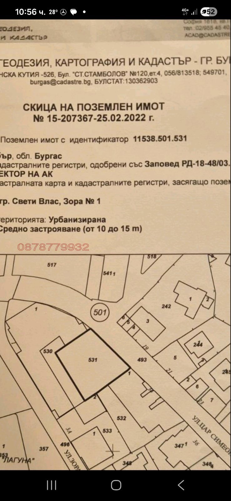 Продава ПАРЦЕЛ, гр. Свети Влас, област Бургас, снимка 2 - Парцели - 55129585