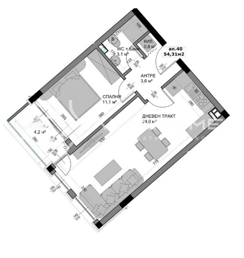 Till salu  1 sovrum Varna , Vladislav Varnentjik 1 , 63 kvm | 71489934 - bild [4]