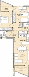 Продава  3-стаен град Варна , м-т Долна Трака , 102 кв.м | 25703902 - изображение [3]