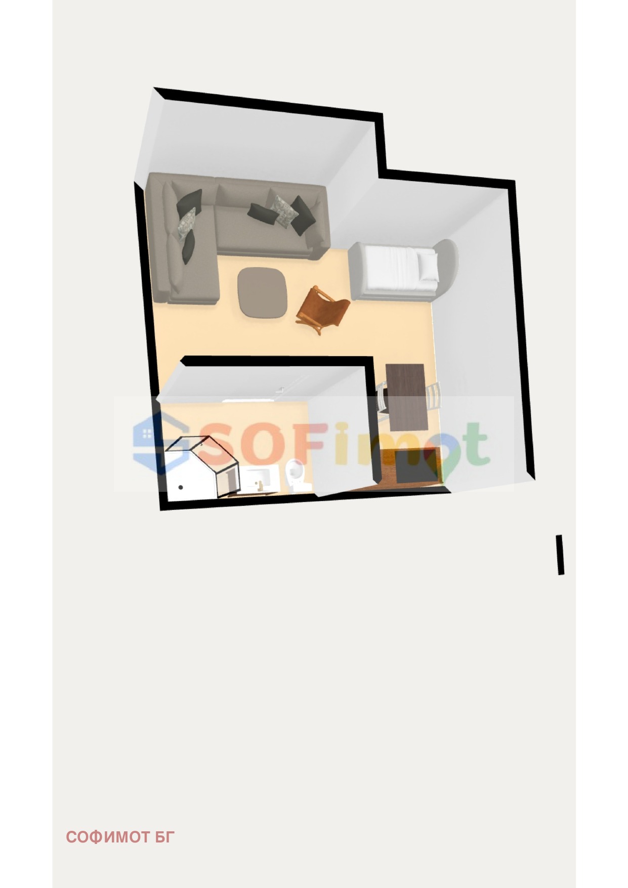 Продава 1-СТАЕН, гр. София, Център, снимка 2 - Апартаменти - 54391956