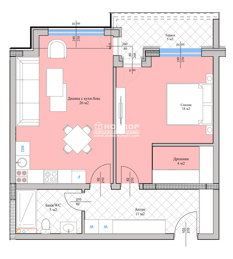 Продава 2-СТАЕН, гр. Пловдив, Остромила, снимка 5 - Aпартаменти - 47359702