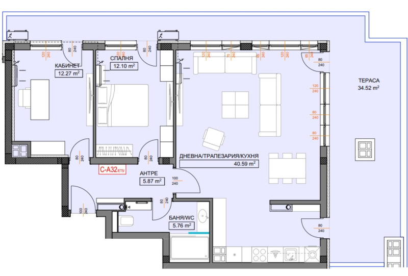 For Sale  2 bedroom Plovdiv , Hristo Smirnenski , 149 sq.m | 45766462 - image [16]