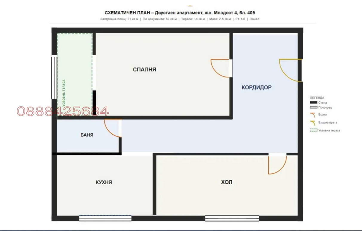 Продава 2-СТАЕН, гр. София, Младост 3, снимка 8 - Апартаменти - 54097922