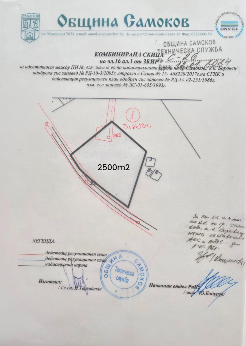 Na sprzedaż  Działka region Sofia , k.k. Borowec , 2500 mkw | 37361516 - obraz [2]