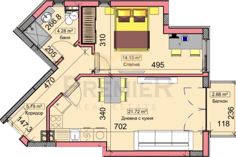 Продава 2-СТАЕН, гр. Варна, Бриз, снимка 1 - Aпартаменти - 48589123