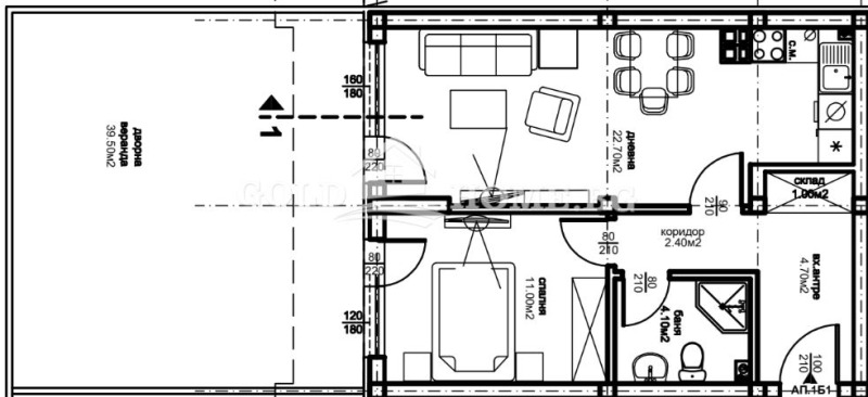 Til salg  1 soveværelse Plovdiv , Ostromila , 65 kvm | 17139260 - billede [3]