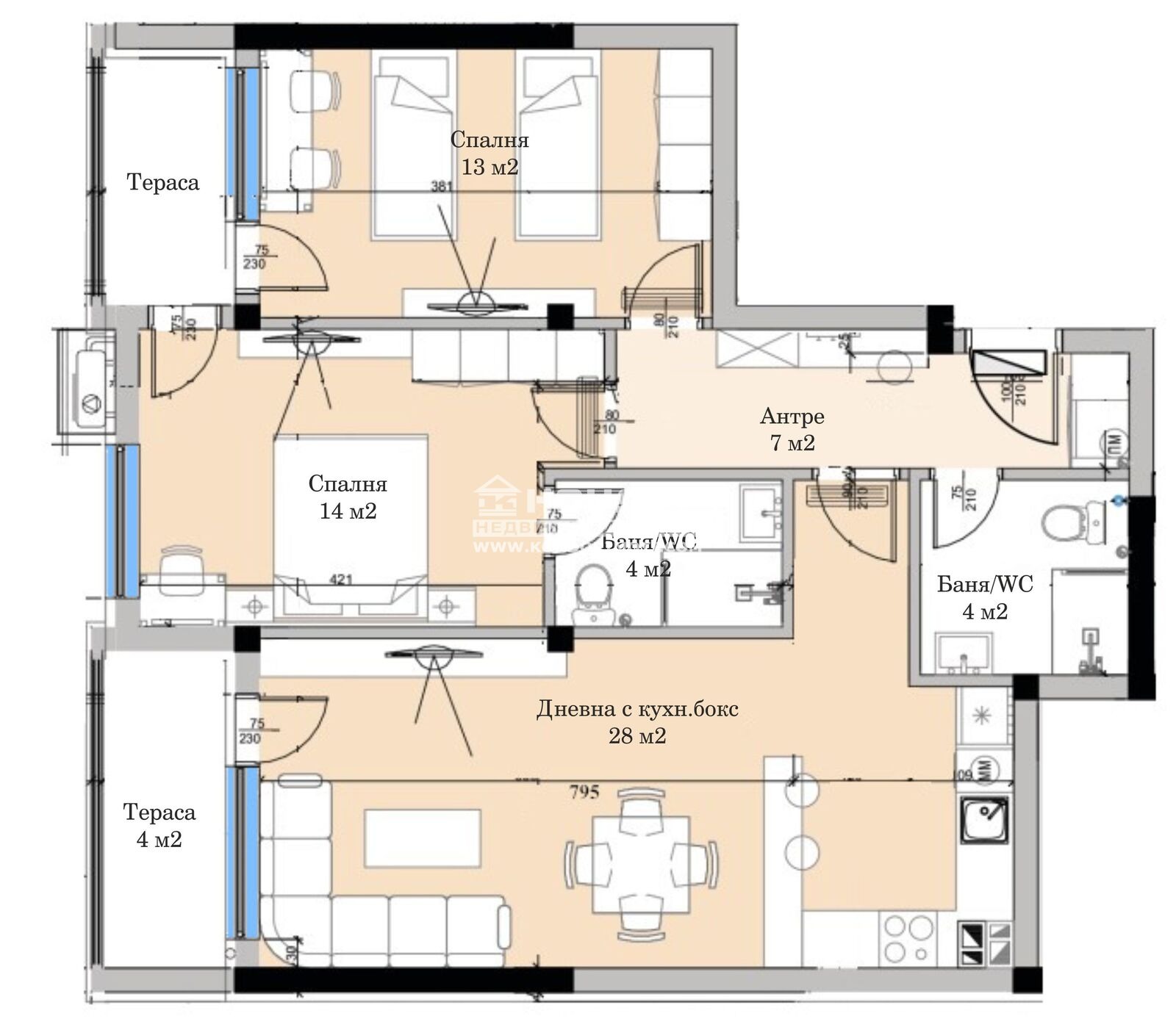 Продава 3-СТАЕН, гр. Пловдив, Кършияка, снимка 3 - Апартаменти - 51755087