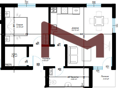 Продается  1 спальня Варна , Изгрев , 69 кв.м | 51055529 - изображение [3]