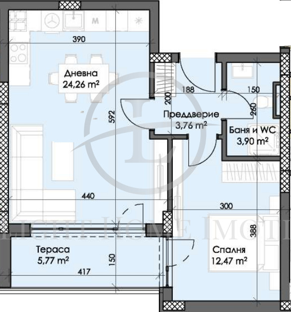 Til salgs  1 soverom Plovdiv , Trakija , 70 kvm | 80453706 - bilde [3]