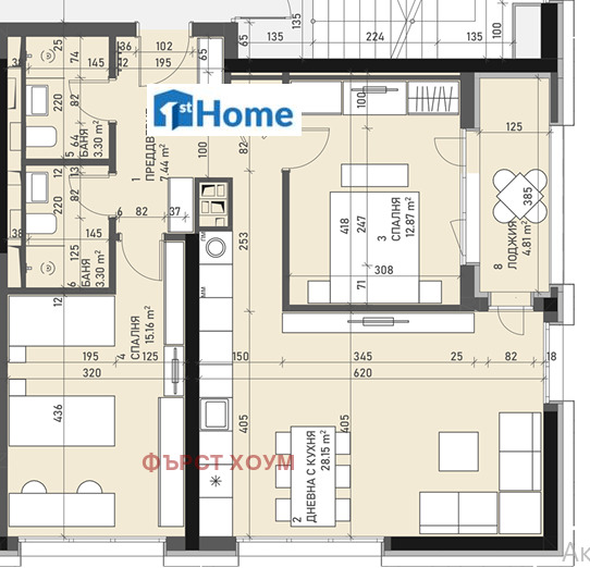 Продается  2 спальни София , Банишора , 109 кв.м | 10304268 - изображение [2]