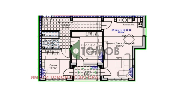 Na prodej  2 ložnice Stara Zagora , Železnik - iztok , 116 m2 | 60914800 - obraz [2]